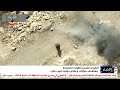 مشاهد لطيران القوات المسلحة وهو يستهدف مركبات وعناصر حوثية جنوب مأرب