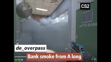 CS2 Overpass A long Bank smoke #cs2 #overpass #counterstrike2 #smoke #lineup