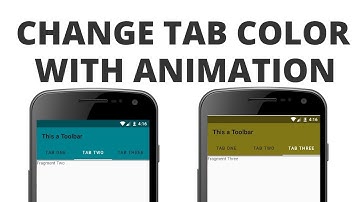 Android Tutorial - How To Change Tab Color with Animation