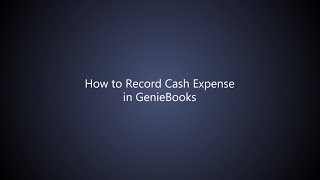 How to Record Cash Expense screenshot 1