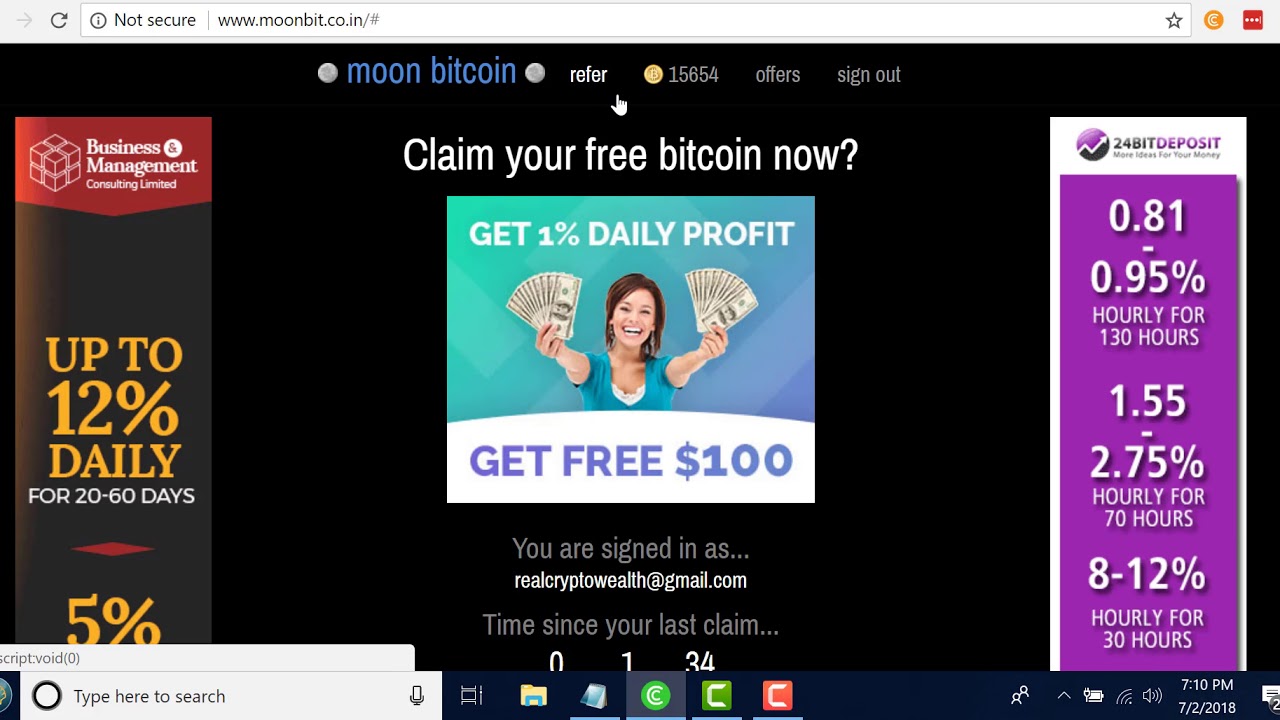The Best Bitcoin Faucet 2018 and Why? (Moon bitcoin is the best bitcoin  faucet) - YouTube