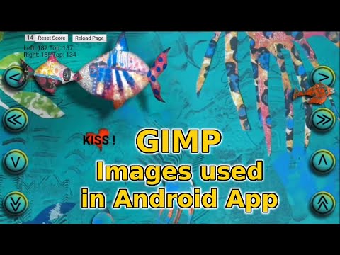 GIMP |  ANDROID APP (FISH KISS | GAME | Created with JavaScript | HTML | Ionic Cordova)