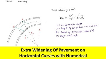 Extra widening of pavement on horizontal curve | GATE SSC JE IES Exam