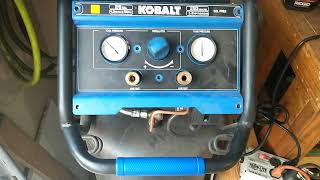 Kobalt Quiet Tech 26 Gallon Air Compressor Regulator failure