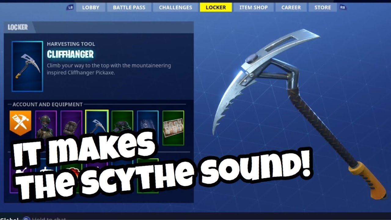 Cliffhanger Pickaxe Is The Scythe In 2018 Fortnite Battle Royale - cliffhanger pickaxe is the scythe in 2018 fortnite battle royale