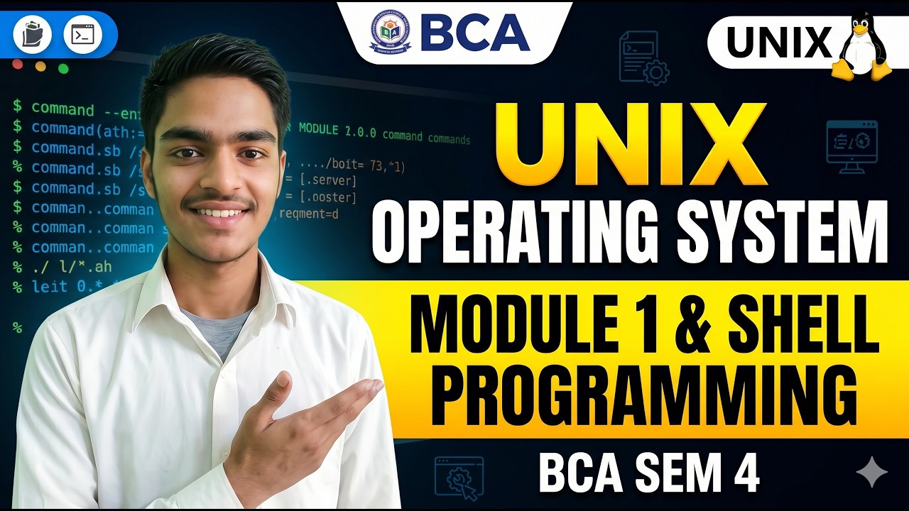 Module 1: UNIX & Shell Programming Complete Guide 💻 BCA 4th Sem - YouTube