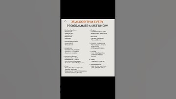 25 Algorithms Every Programmer Must Know Shorts