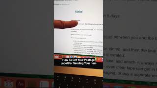 How To Get Your Postage Label To Post Your Item To The Customer On Vinted 🤔 #vinted #seller #sales