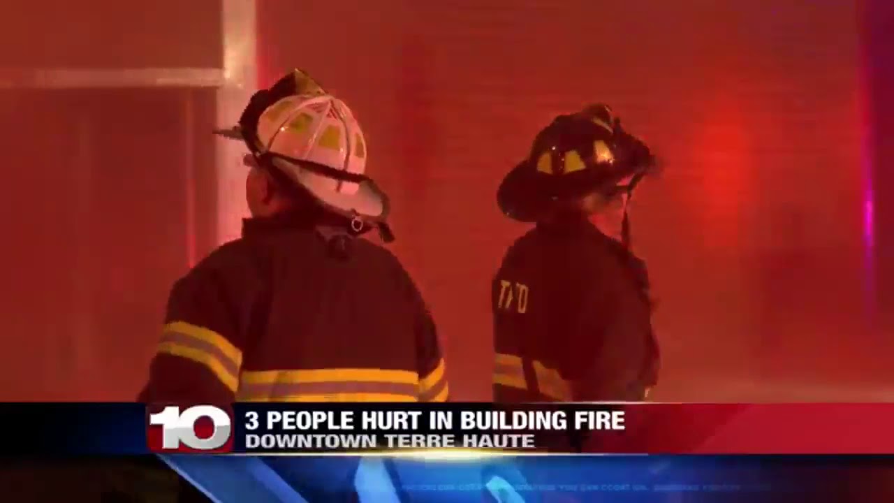 Three people hurt in downtown Terre Haute fire - YouTube
