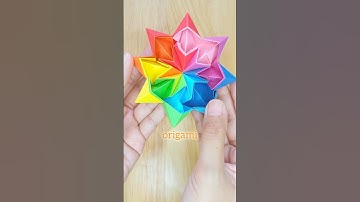 Rotating forever! DIY origami infinity star 🌟☀🌈 #origami #tutorial  #shorts