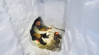 Survival Camping 9ft/3m Under Snow  Giant Winter Bushcraft Shelter and Quinzee