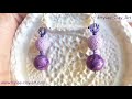 Petites boucles d&#39;oreilles mauves et  violettes (lien dans la description)