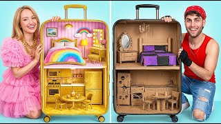 FLUFFY LUXURY vs DIY CHEAP Room Makeover Battle 🏠💎 Who Did Best?