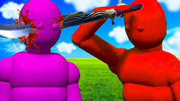 🔥Dynamic AI Realistic Fight Simulation with Weapons! with Active Ragdoll Physics