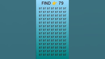 Find the odd number 79 #quiz #challenge #youtubeshorts #shortsvideo