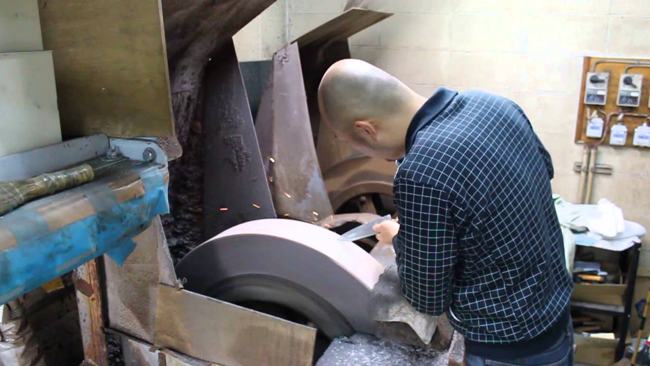 Sakai Takayuki Japanese knife Grinding and edging YouTube