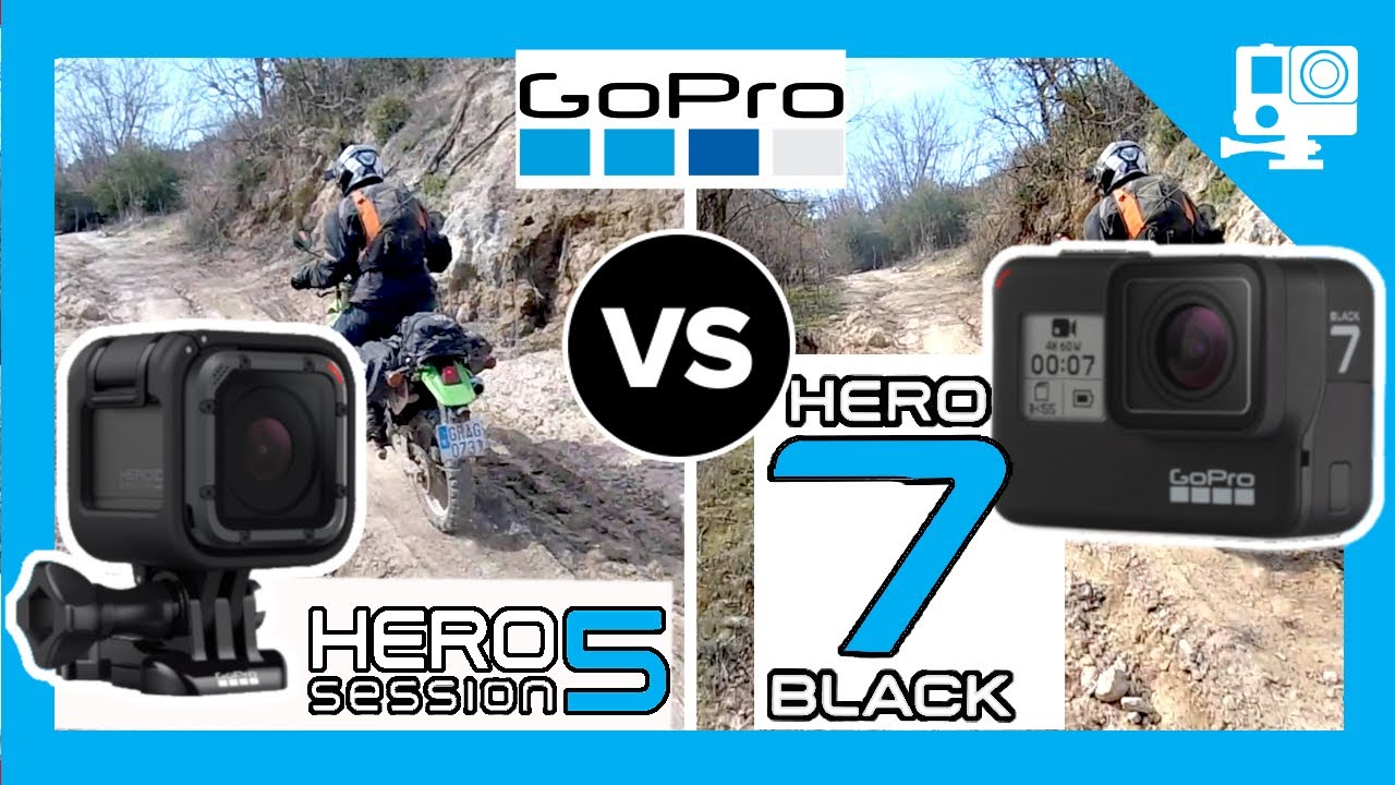Gopro Hero 7 Black VS Hero 5 Session | Comparativa estabilizacion moto -  YouTube