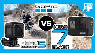 Gopro Hero 7 Black VS  Hero 5 Session | Comparativa  estabilizacion moto
