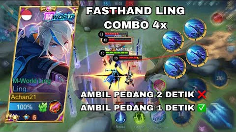 FASTHAND LING 4X COMBO INSANE SPEED | KILL ON POINT TOP GLOBAL LING INDONESIA 2022 (LING GAMEPLAY)