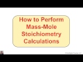 Mass-Mole Stoichiometry Quiz