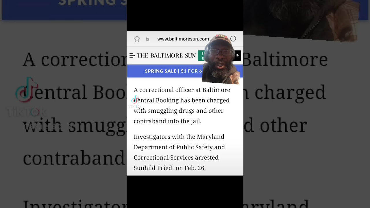 ⁣Corrections Officer charged for trappin' and smuggling stuff into jail. #baltimore #maryland