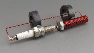 Amazing free energy using magnet with spark plug technology for at home