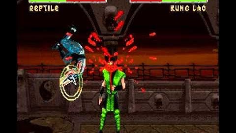 Mortal Kombat II (Beta) SNES Funny bugs in one round