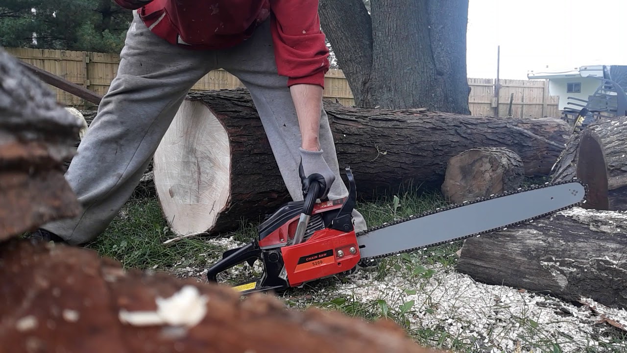 New 52cc chainsaw 22 inch bar YouTube