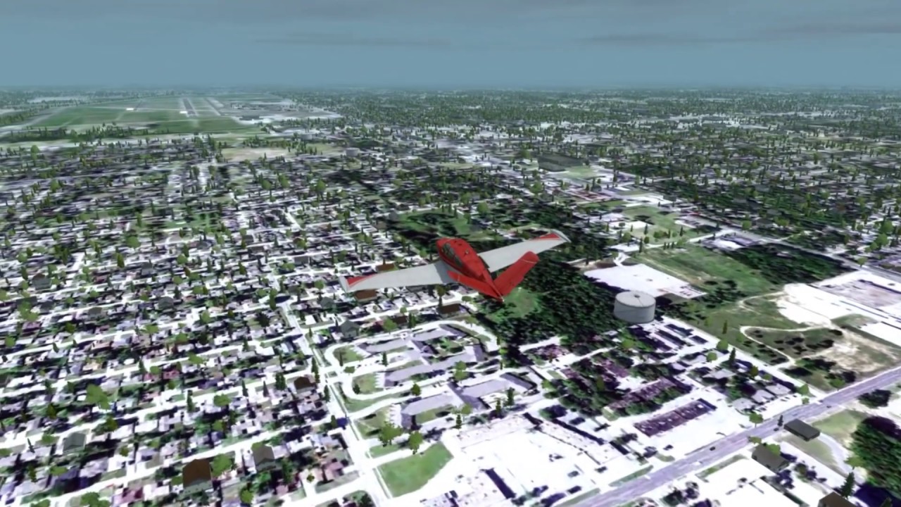 P3D v4.5 || Wiley Post (KPWA) Approach || Orbx vs MegaSceneryEarth Comparison