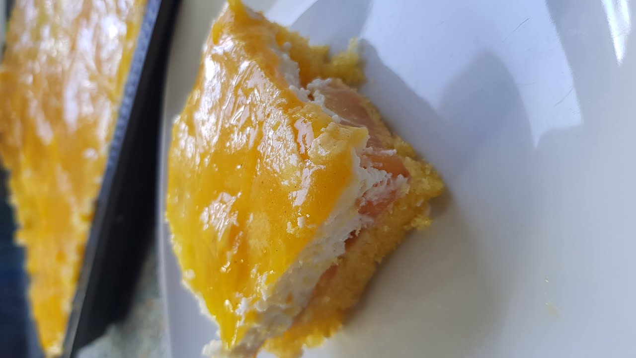 Aprikose-Maracuja Schnitten// gâteau abricot- fruits de passion