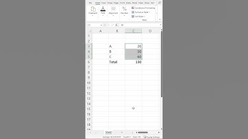 Excel 365 paste SUM from excel status bar from the bottom