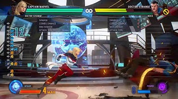 MARVEL VS  CAPCOM  INFINITE Captain Marvel training mode part 1