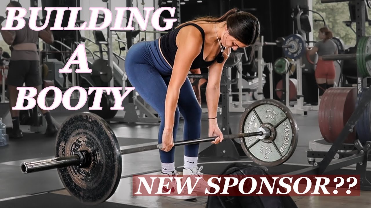 BUILDING MY GLUTES & HAMSTRINGS ( MIC'D UP WORKOUT ) + NEW SPONSOR