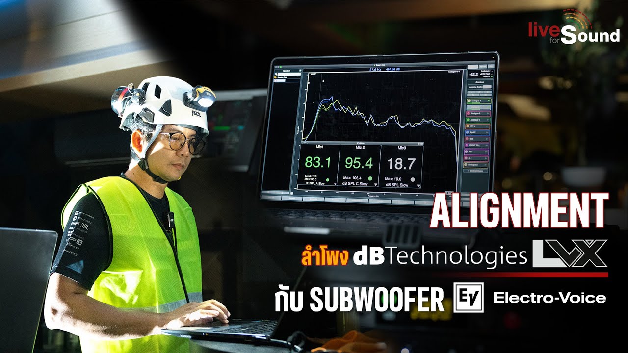 Alignment ลำโพง dBTechnologies รุ่น LVX ที่ใช้กับซับ Electro-Voice