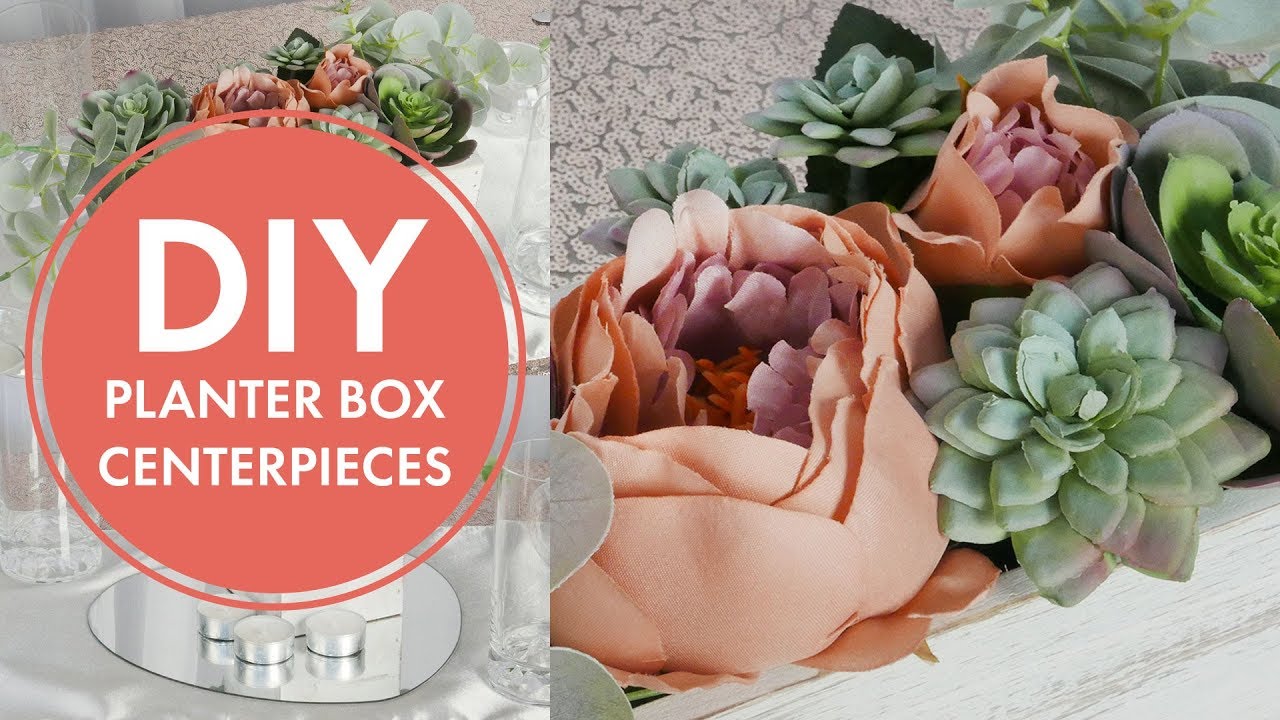 DIY 2 Planter Box Succulents Centerpieces | BalsaCircle.com