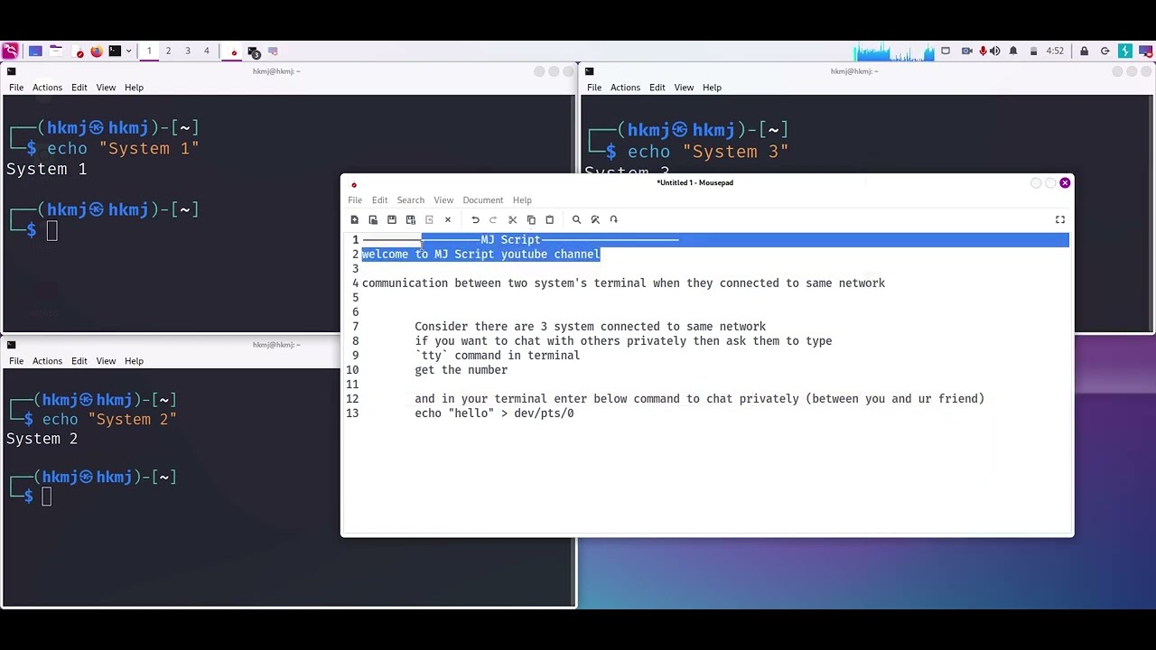 Chat with your friend in terminal when you both connected to the same ...
