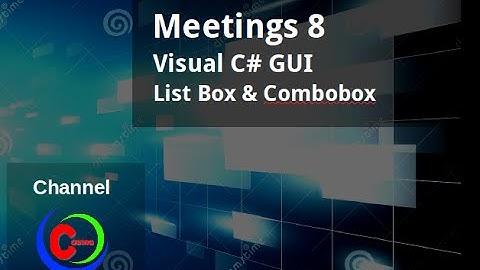 Menambah item pada ListBox dan ComboBox  -Visual C#