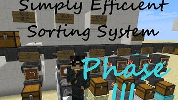 Simply Efficient Sorting System - Phase III(3) Core Sorting Modules - Minecraft Vanilla Inventory