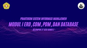 MODUL 1 ERD, CDM, PDM, DAN DATABASE 19-152 & 19-162