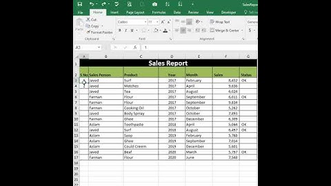 Auto change serial when hide or delete any row or column #Shorts #Series