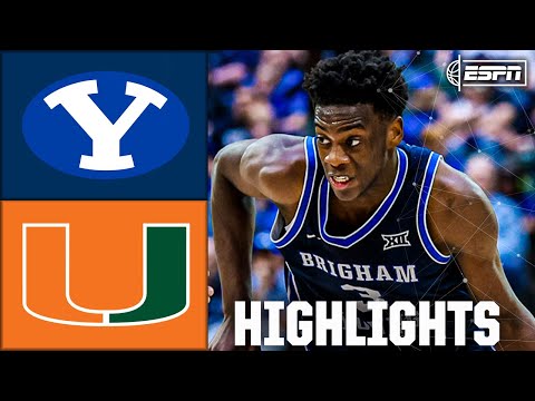 BYU Cougars Vs Miami Hurricanes Full Game Highlights ESPN College Basketball