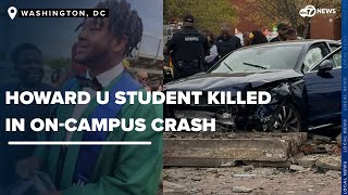 Howard University student killed in on-campus crash involving speeding faculty member