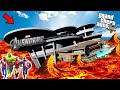 Franklin  avengers crashed and stuck on a floating house in lava tsunami in gta 5  gta 5 avengers