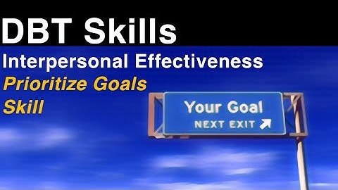 DBT Skills: Prioritize Goals (Interpersonal Effectiveness)