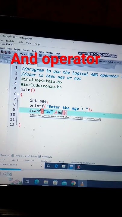 logical && operator in c language - YouTube
