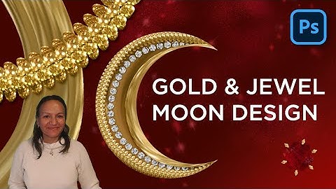 Creating a Ramadan Inspired 3D Gold & Jewel Moon Design in Photoshop Inspired by Fabergé Jewelry