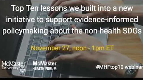 Supporting evidence-informed policymaking about the non-health SDGs