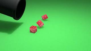 Dice on gambling table