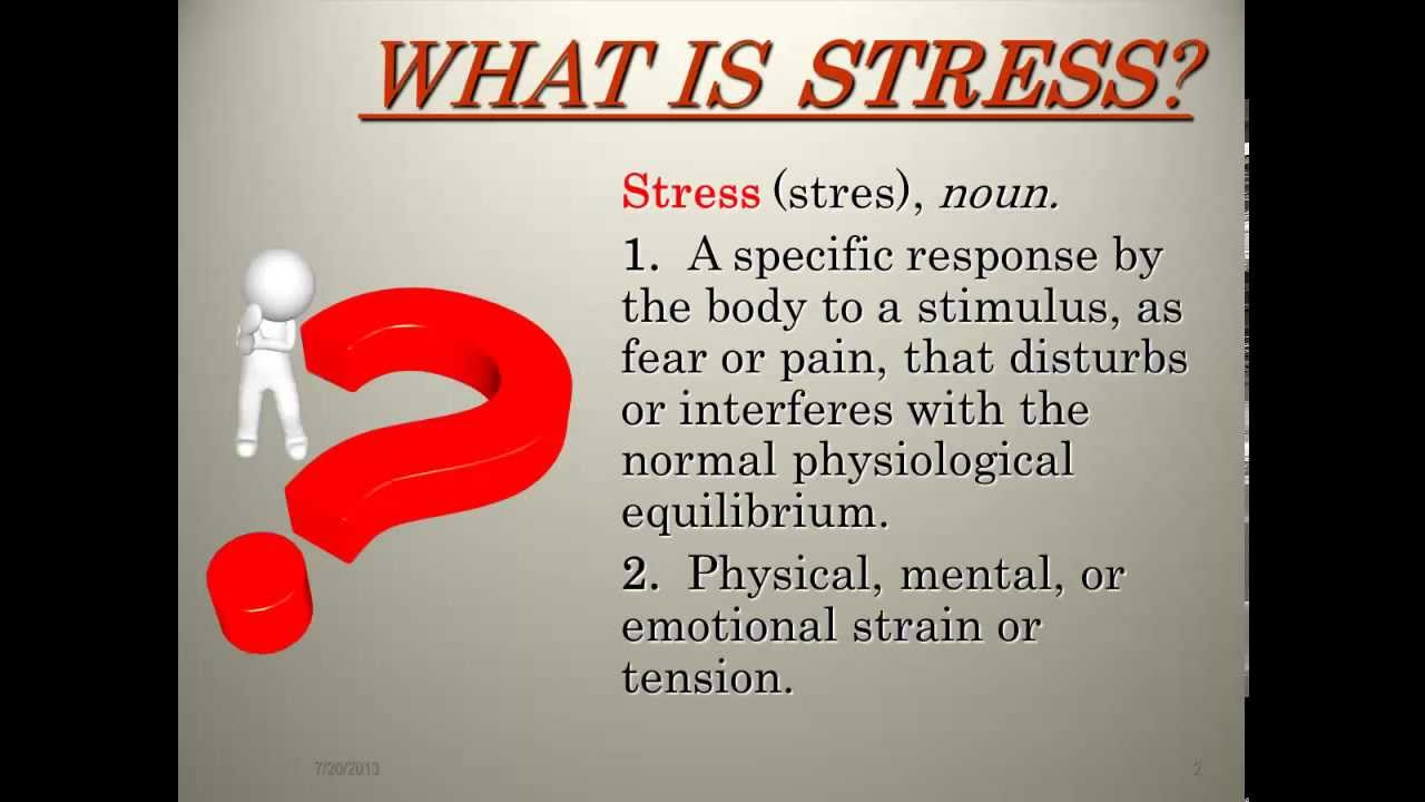 oral presentation on stress