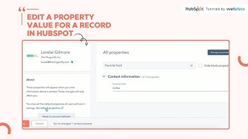 How to edit a property value for a record in HubSpot